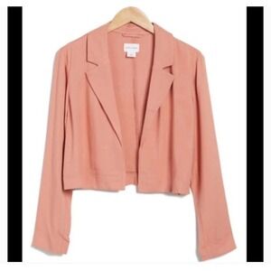 Melrose and Market Terracotta Rayon Cropped Blazer M